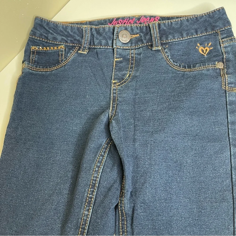 Justice girl bundle.  Jeans and vest